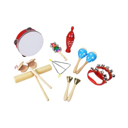 Harilla Musikinstrumente-Set für Kleinkinder, frühes Lernen, Musikspielzeug, hölzernes Schlaginstrumenten-Spielzeug für Vorschulkinder, Geschenk für Kinder, Style J von Harilla