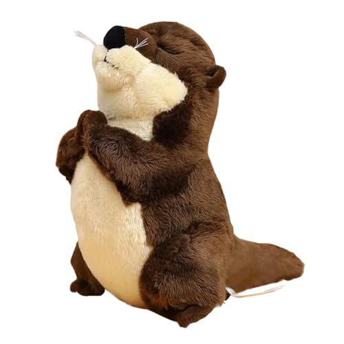 Harilla Otter, Stofftier, stehend, Plüsch, Stofftier, süße Foto-Requisiten, realistischer Flussotter, stehend, Plüschtier für Erwachsene, 18cm von Harilla