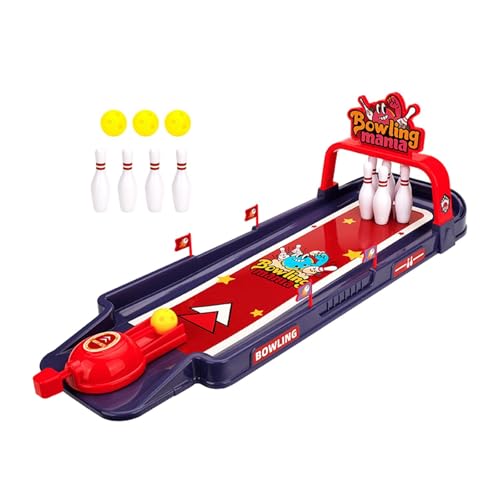 Harilla Pädagogisches Tisch-Bowling-Set, intelligentes Bowling-Spiel, Mehrzweck-Dekor, lustiges klassisches Mini-Bowling-Set für zu Hause von Harilla