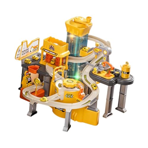 Harilla Parkhaus-Spielset, Rennstrecken-Rennauto-Spielzeug zusammenbauen, Party-Spielzeug, Kinder-Spielfahrzeuge, Rennstrecken-Auto-Spielzeug, für Kinder, Technisches Thema von Harilla