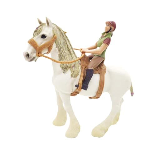 Harilla Pferdefigur, Tiermodell mit Sattel, PVC, kleine realistische Rollenspiel-Wildtierstatue, Lernspielzeug für Geschenke, Partygeschenke, Style A von Harilla