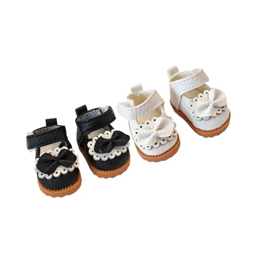 Harilla Plüsch-Puppenschuhe, DIY-Puppenzubehör, 2 Paar für Kinder, Foto-Requisiten, Bequeme Puppen-Prinzessinnen-Schuhe, Kostüme für 6,69-Zoll-Puppen von Harilla