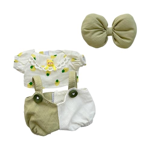 Harilla Plüschpuppenkleidung für 15 cm große Puppenhosen-Outfits, zum Anziehen, Bequeme Kleidung, süße Mini-Puppenkleidung, süßer Puppenkleidungsanzug, GRÜN von Harilla