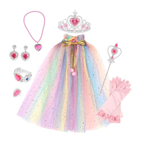 Harilla Prinzessin Kostüm Set Rollenspiel Prinzessin verkleiden Sich für Mädchen für Karneval Geschenke, Farbe von Harilla