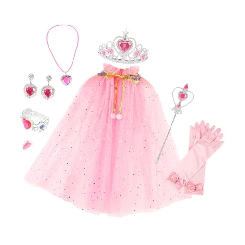 Harilla Prinzessin Kostüm Set Rollenspiel Prinzessin verkleiden Sich für Mädchen für Karneval Geschenke, Rosa von Harilla