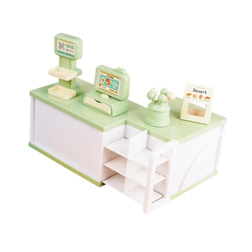 Harilla Puppenhaus Miniatur Registrierkasse Puppenhaus Möbel Rollenspiel Mini Spaß Maßstab 1:12 für Baby Kinder Mädchen Jungen Geburtstagsgeschenke, GrÜn von Harilla