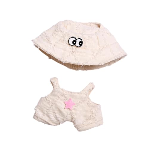 Harilla Puppenkleidung, Kostümanzug, Kostüme mit Hut, entzückende süße Verkleidung, Mädchengeschenk, Kleidungsset, Hosen für 15-cm-Puppen, Anhängerpuppe, Beige von Harilla