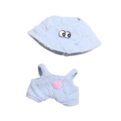 Harilla Puppenkleidung, Kostümanzug, Kostüme mit Hut, entzückende süße Verkleidung, Mädchengeschenk, Kleidungsset, Hosen für 15-cm-Puppen, Anhängerpuppe, Blau von Harilla