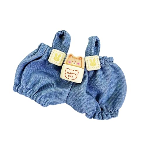 Harilla Puppenkleidung aus Plüsch für 17 cm große Puppen, Puppenoveralls, bequem, Zubehör für Plüschpuppen, Puppenoutfits, Puppenkleidung für Anhängerpuppe, glücklicher Bär von Harilla