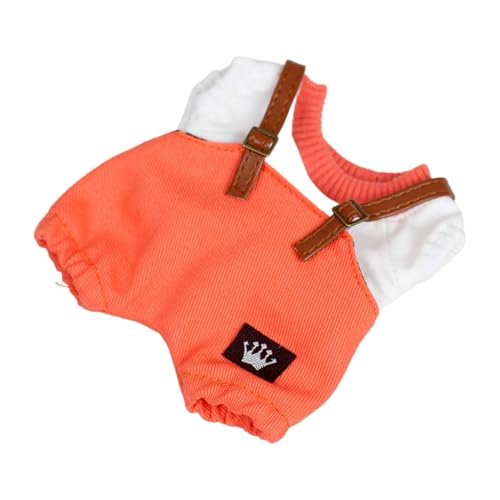 Harilla Puppenkleidung für 17 cm große Plüschpuppen, Cartoon, Kuscheltierkleidung, Mode, Kostüme, Bequeme Puppenkleidung, Puppenoutfit, Orange von Harilla