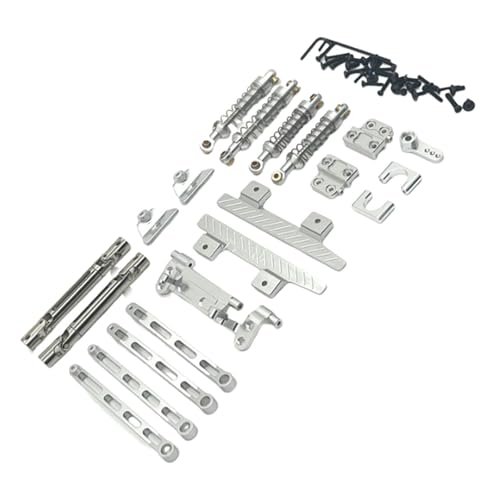 Harilla RC-Auto-Upgrade-Ersatzteile-Kits, RC-Upgrade, RC-Auto-Zugstange, Ersatz für Robustes RC-Metallzubehör für 1/12 MN82 LC79 RC Crawler RC-Auto, Silber von Harilla