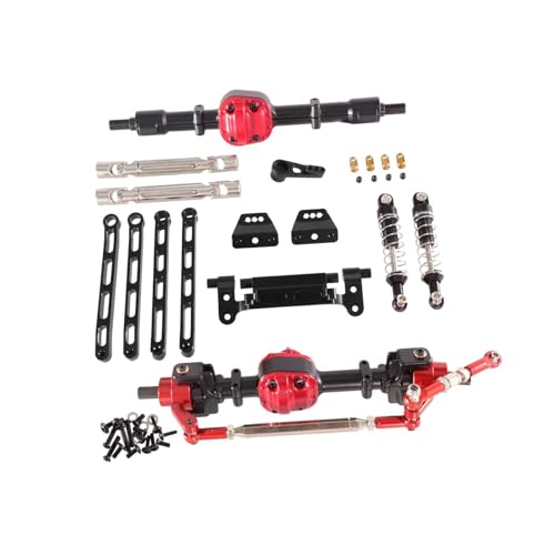 Harilla RC-Auto-Vorder- und Hinterbausatz, DIY-Zubehörmodifikation, Ersatzteile, Upgrade-Teile für MN82 1/12 RC-Hobbyauto, Crawler-Auto, Schwarz von Harilla