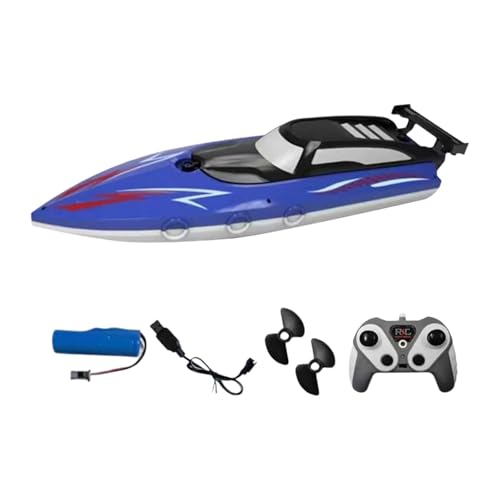 Harilla RC-Boot, ferngesteuertes Boot für Pools und Seen, Sommerspielzeug, Geburtstagsgeschenk, Spielzeug, Wasserboot, Wasserspielzeug für Bäche, Kinder, BLAU von Harilla