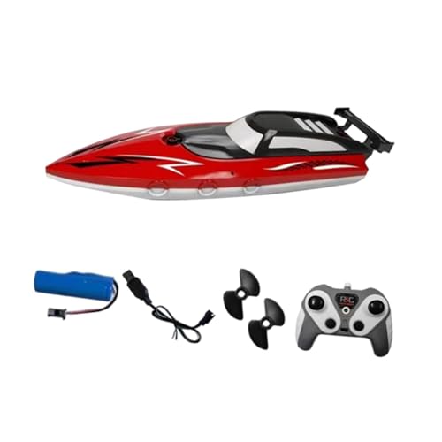 Harilla RC-Boot, ferngesteuertes Boot für Pools und Seen, Sommerspielzeug, Geburtstagsgeschenk, Spielzeug, Wasserboot, Wasserspielzeug für Bäche, Kinder, ROT von Harilla