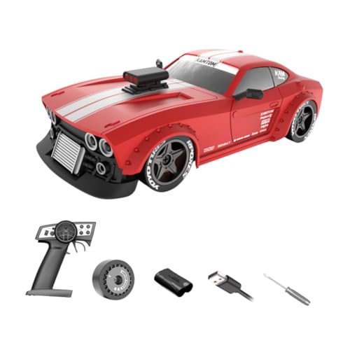 Harilla RC Cars Modellfahrzeug 4WD mit LED-Leuchten Sport Spielzeugauto RC Modellauto Modellauto für Kinder Erwachsene Geschenk, Rot von Harilla