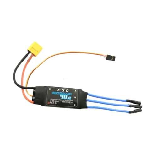 Harilla RC Flugzeug Bürstenlosen ESC Drone Bürstenlosen Motor Controller Ersetzen DIY Bürstenlosen Motor Ersatzteil für RC Starrflügel Flugzeug, 40a Banane Xt60 von Harilla