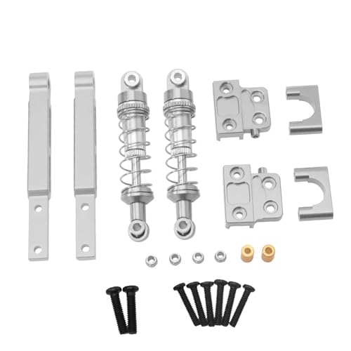 Harilla RC-Stoßdämpfer mit Zugstangensatz, Ersatz, zu installierendes DIY-Zubehör, ölgefüllte RC-Stoßdämpfer für 1/12 MN82-Auto-LKW, Silber Harilla RC-Stoßdämpfer mit Zugstangensatz, Ersatz, zu installierendes DIY-Zubehör, ölgefüllte RC-Stoßdämpfer für 1/12 MN82-Auto-LKW, Silber von Harilla