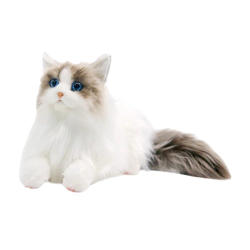 Harilla Ragdoll Katze Stofftiere Plüsch Katze Puppe Bequeme Begleitkatze Plüschspielzeug für Kinder Katzenliebhaber Geburtstagsgeschenke, Katze von Harilla