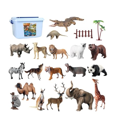 Harilla Realistische Tiere Model Playset Kinder Tiermodell Set handgefertigte Tierspielzeugkollektion für das Unterrichten von Prop -Party -Gefälligkeiten von Harilla