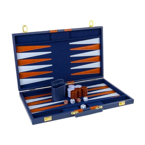 Harilla Reise-Backgammon-Set mit Würfeln, Fantasievolles Reisespielzeug, Familienspiele Backgammon Brettspiel-Set für Autotreffen Flugzeug von Harilla