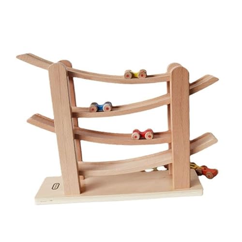 Harilla Rennwagen-Rampenspielset, interaktives Holzautospielzeugspiel, Feinmotorik-Rennwagenspielset für Kinder von Harilla