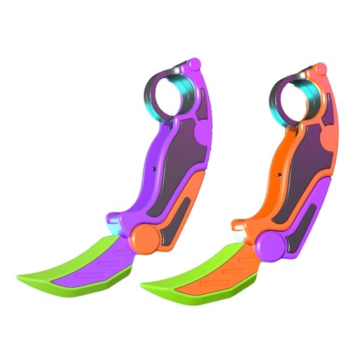 Harilla Rettichmesser-Spielzeug, kleines Rettichmesser, Partygeschenk, Neuheit, Kinderpreis, sensorisches Spielzeug, sensorisches Messer, Fidget für Kinder, Orange-Violett von Harilla