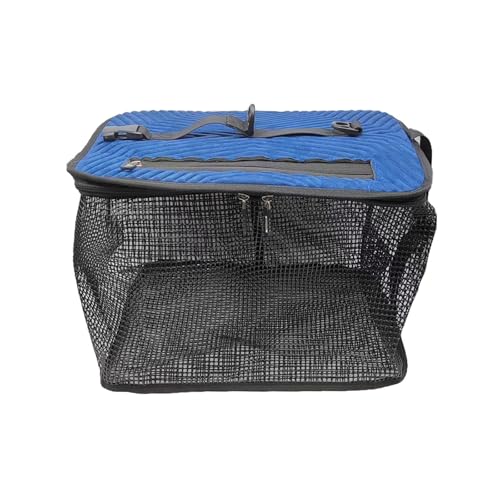 Harilla Schwimmender Angelkorb, Fischernetz, gummibeschichtet, schnelltrocknendes Nylon, tragbarer Angelnetzkäfig, Fischkorb für gefangene Fische, Blau 38x27.5x28cm von Harilla