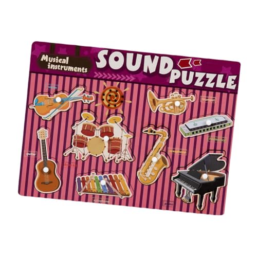 Harilla Sound Teaching Kinder Puzzle Lernen Holzspielzeug Früherziehung, für Vorschulkinder, Kleinkinder Mädchen und Jungen Osterkörbchenfüller, Musik von Harilla