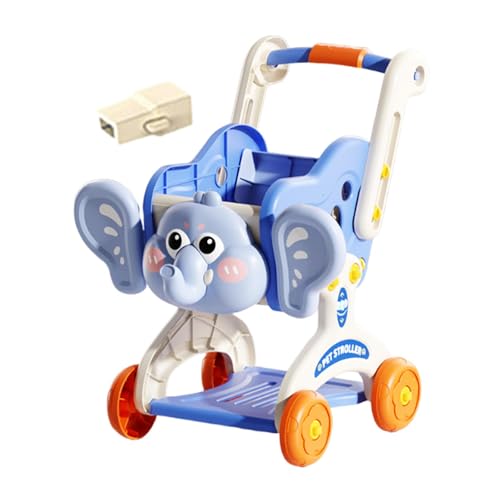 Harilla Spielzeug-Einkaufswagen für Kleinkinder, Spielzeug-Einkaufswagen, pädagogisches Rollenspiel, Supermarkt-Handwagen-Spielzeug, Blau Harilla Spielzeug-Einkaufswagen für Kleinkinder, Spielzeug-Einkaufswagen, pädagogisches Rollenspiel, Supermarkt-Handwagen-Spielzeug, Blau von Harilla