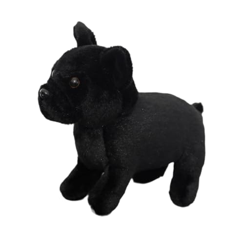 Harilla Süßes Hunde-Plüschtier, Umarmungsspielzeug, Cartoon, lustiges Kinderspielzeug, dekorative Sofa-Ornamente, Hund, Plüschtier für Erwachsene, Schwarz, 20 cm von Harilla