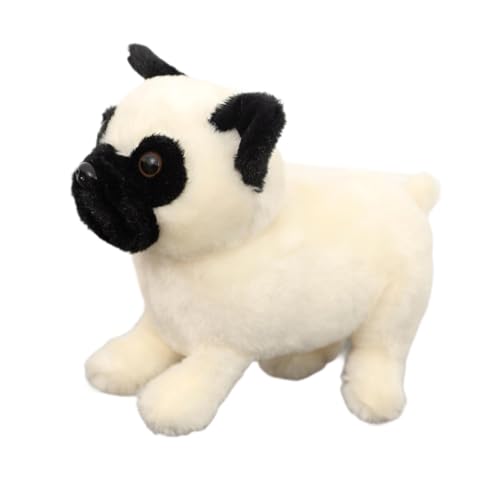 Harilla Süßes Hunde-Plüschtier, Umarmungsspielzeug, Cartoon, lustiges Kinderspielzeug, dekorative Sofa-Ornamente, Hund, Plüschtier für Erwachsene, Weiß, 20 cm von Harilla