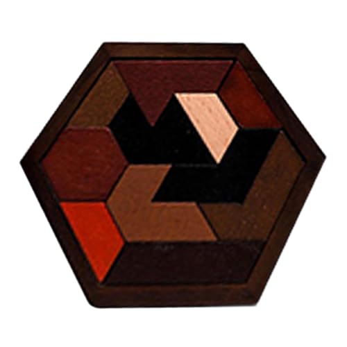 Harilla Tangram-Puzzle aus Holz, pädagogisches Puzzle-Geschenk, Montessori-Spielzeug, Intelligenz, Spaß, logisches Spiel, Formmusterblock für Jungen und, 11 Blöcke von Harilla