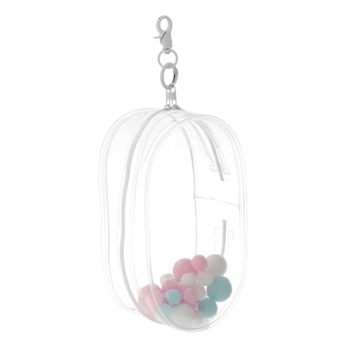 Harilla Transparente Vitrine, Aufbewahrungshülle für Puppen mit Schlüsselanhänger, Schutztasche, Aufbewahrungsgeschenk für kleine Puppen, Vitrine für, Klar von Harilla