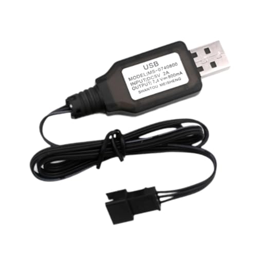 Harilla USB-Ladekabel RC-Autoladegerät Baugruppe RC-Autoersatzteil, Eingang V 2 A, USB-Ladekabel mit Anschlussstecker für 1/12 RC-Auto von Harilla