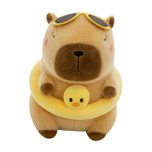 Harilla Weiches Capybara-Plüschspielzeug, realistische Wohnzimmerdekoration, Capybara, Stofftier, Capybara, Plüschpuppe für Kinder, Geburtstagsgeschenke, 23cm von Harilla