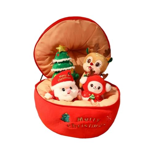 Harilla Weihnachts Plüschtier, Weihnachts Kuscheltier Dekoration, Weihnachtspuppe, Kuschelige Figur, Puppe für Partyzubehör, Bett, Tischplatte, Innenbereich, Multi von Harilla