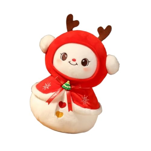 Harilla Weihnachts Plüschtier, Weihnachts Kuscheltier Dekoration, Weihnachtspuppe, Kuschelige Figur, Puppe für Partyzubehör, Bett, Tischplatte, Innenbereich, Snowman L von Harilla