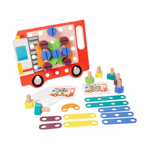Harilla Werkzeugkasten-Spielzeug, Holz-Werkzeugsatz für Kleinkinder, Schrauben- und Muttern-Set, Modellbau-Werkzeugsätze für Kinder im Vorschulalter, von Harilla