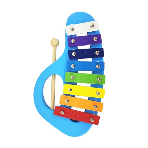 Harilla Xylophon mit 8 Tönen, Regenbogen-Glockenspiel aus Holz mit Schlägel, Vorschul-Lerninstrument für Kinder, Holz-Xylophon, Musikinstrument für Mädchen, Blau von Harilla