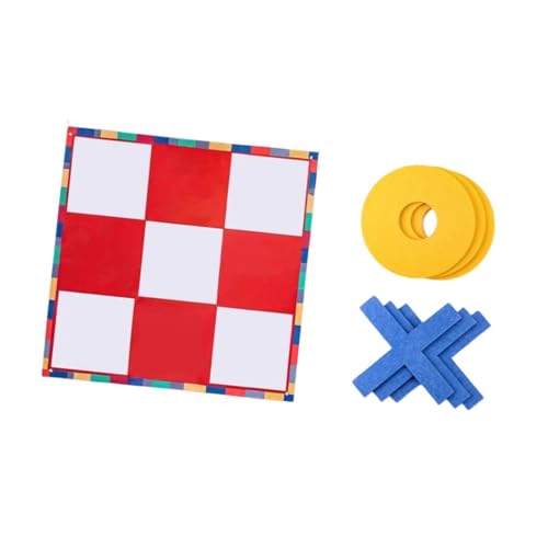 Harilla Zehen Schach Set Brettspiel Klassische Eltern -Kinder -Interaktion Unterhaltungsfeiertagsgeschenke Bildungsspielzeug Lustiges Xo -Spielzeug für Kinder, 120 cm Und Rot von Harilla