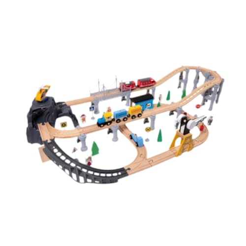 Harilla Zug- und Gleissets, Spielzeug-Eisenbahn-Set, DIY-Zusammenbau, Konstruktionsspielzeug, Kinderspielzeug für Geschenke, Familienspiel, Jungen und Mädchen von Harilla