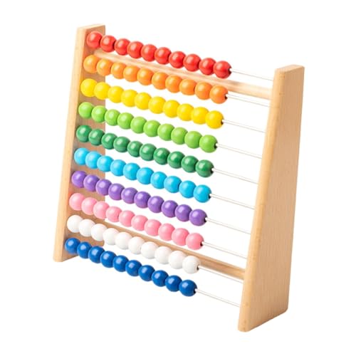 Harilla mit Holzrahmen und 100 Perlen, 10-reihig, Lernspielzeug, Vorschul-Mathematik-Lernspielzeug, klassisches Zählspielzeug für Kleinkinder, Babys von Harilla