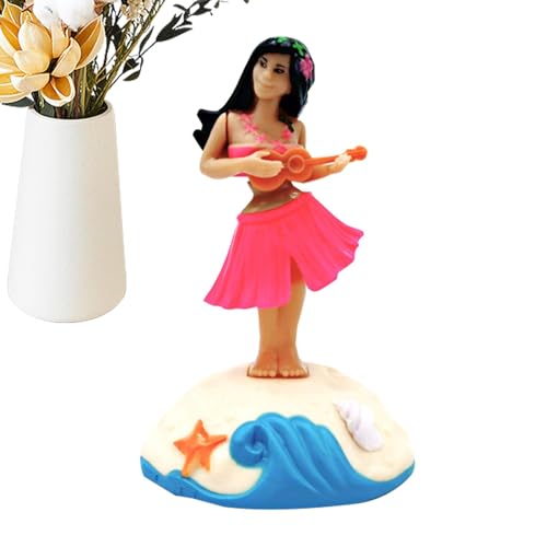 Harmoousue Tanzende Ornament-Mädchen-Figur, Armaturenbrett-Puppe, Cartoon-Automobil-Zierleiste, Tisch-Ornamente für Schreibtisch, Schlafzimmer, Couchtisch und Strand-Bartisch von Harmoousue