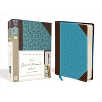 NIV, Journal the Word Bible, Imitation Leather, Brown/Blue, Red Letter Edition, Comfort Print von Harper Collins (US)