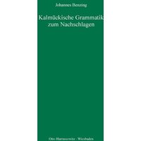 Kalmückische Grammatik zum Nachschlagen von Harrassowitz