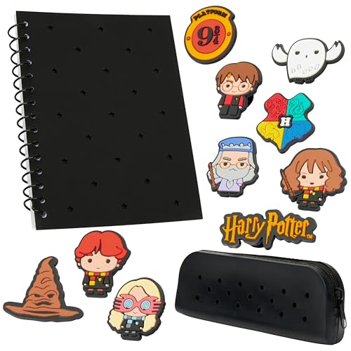 Harry Potter Notizbuch DIN A5 Schreibset mit Federmäppchen und Chibi-Charakter-Pins von Harry Potter