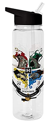 Harry Potter Hogwarts-Wappen Klare Plastik-Wasserflasche 700ml - Offizielles Lizenzprodukt von Harry Potter