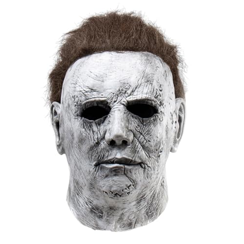 Harsever Halloween Michael Myers Maske Erwachsene Scary Creepy Horror Mask für Halloween, Kostümpartys & Horrorfans (A) von Harsever