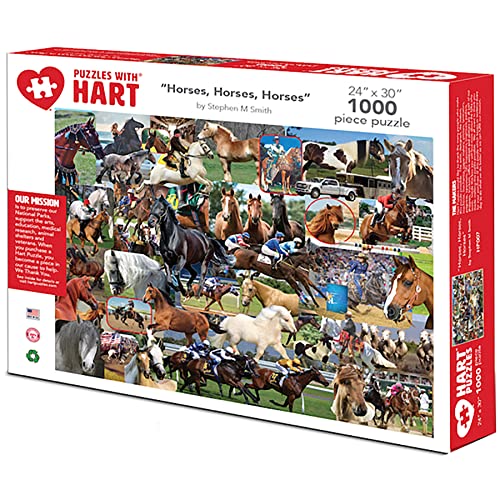 Hart Puzzles Pferde, Pferde, Pferde von Steve Smith, 24 x 30 1000 Puzzle von Hart Puzzles