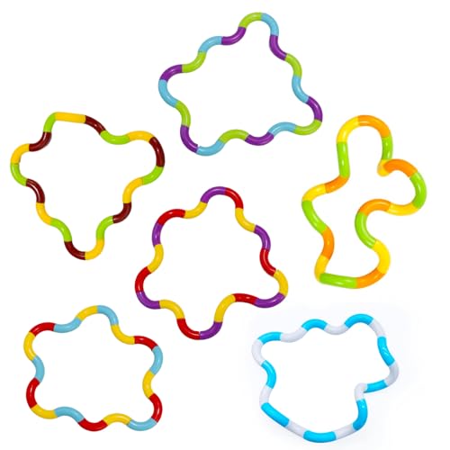 6-Pcs Fidget Finger Spielzeug Mehrfarbige Spinnen Fidget Spielzeug, Finger Spielzeug, Relax Therapie Stress Gefühl Wickeln Fidget Hand Spielzeug und Gehirn Spielzeug von HarttiHome